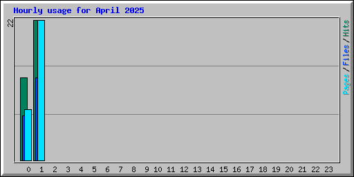 Hourly usage for April 2025
